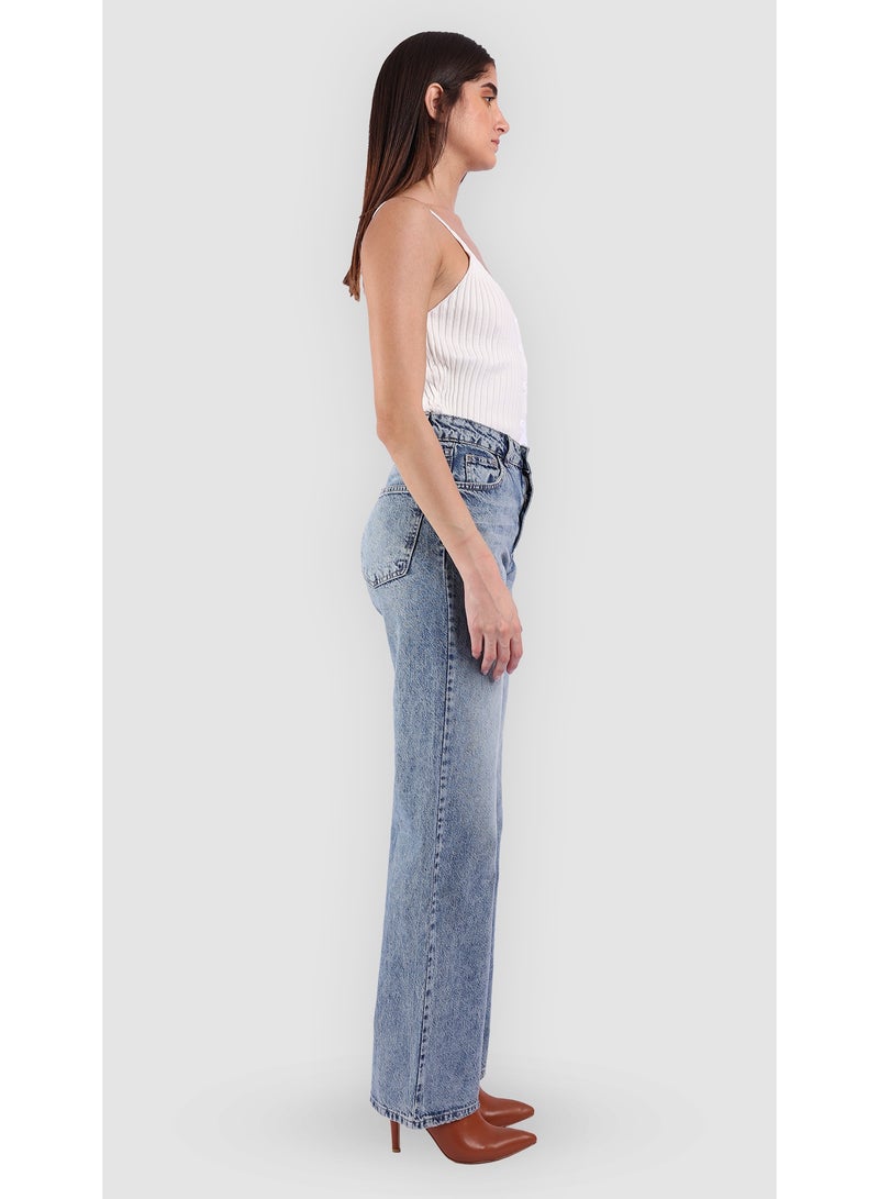 KYVELi High-Waist Straight Leg Denim Jeans for Women - Image 4