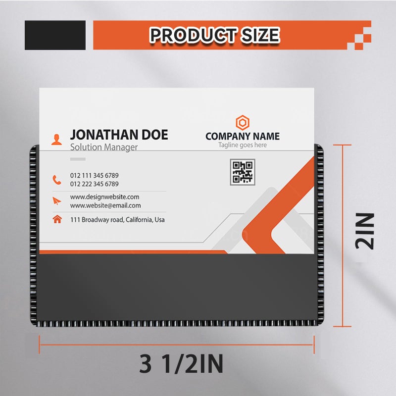 CHUNNIAO Magnetic Sleeves 2x3.5" for Business Name Card,Index Card Holders on Locker/Cabinet 10PCS - Image 2