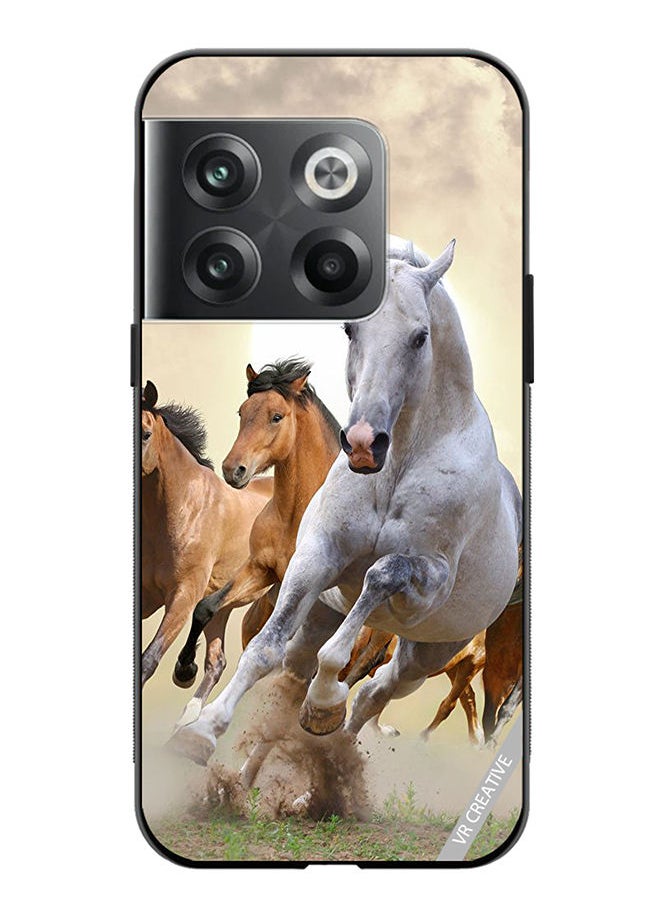 VR CREATIVE - Protective Case Cover For OnePlus Ace Pro Running Horses Design Multicolour - Image 1