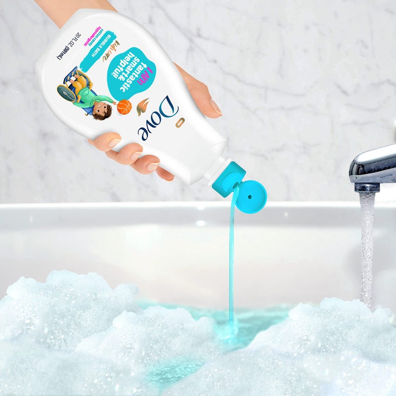 Dove Kids Care Bubble Bath for Kids Cotton Candy Hypoallergenic Formula 20 oz - Image 4