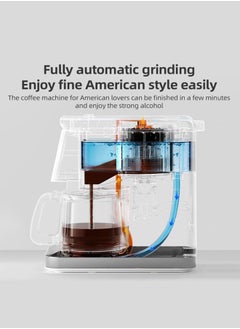 Gerenic American Coffee Maker Drip Coffee Maker 5-10 Cup  with Built-in Grinder 780ml Water Tank Keep Warm Coffee Pot For Coffee Bean/Powder  - Image 4