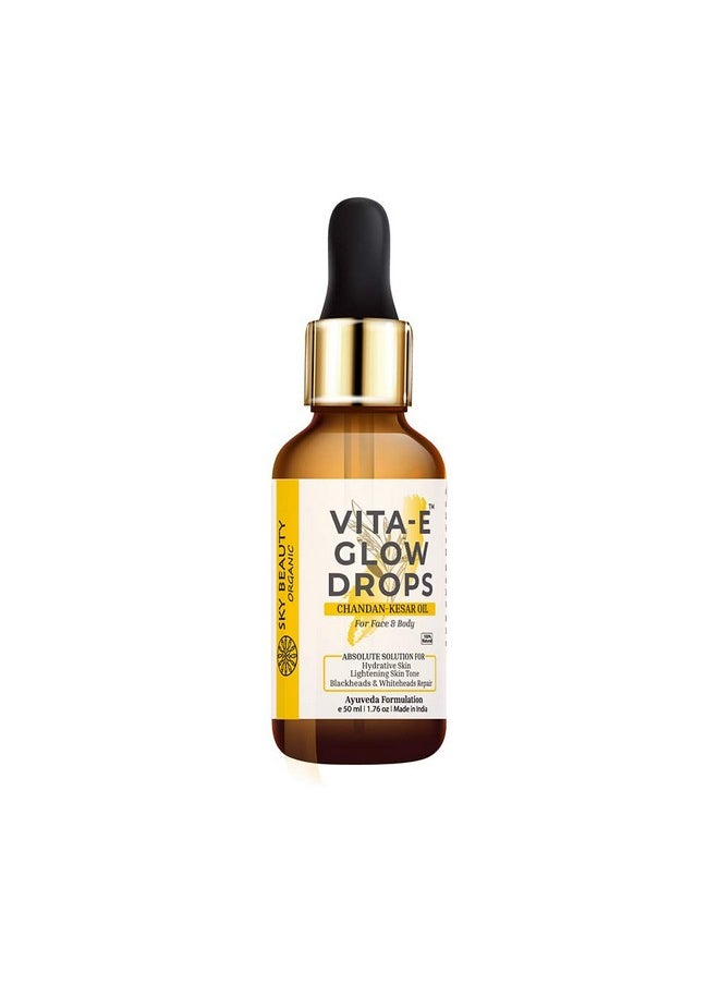 SKY BEAUTY ORGANIC - Vitae Glow Skin Lightening Oil With Kesar Chandan For Lightening Dark Spots Acne Marks Pigmentation All Skin Types 50Ml - Image 1