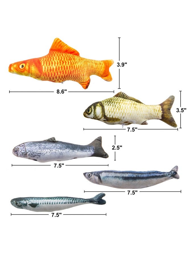 Youngever 7 Cat Toys Assortment With 5 Refillable Catnip Fish Cat Toys And 2 Catnip Fur Mouse Cat Toys, Extra Catnip For Refill, For Cat, Puppy, Kitty, Kitten, Ferret, Rabbit - Image 2