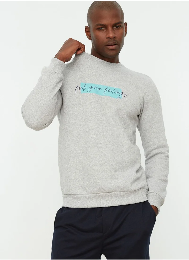 trendyol Slogan Sweatshirt