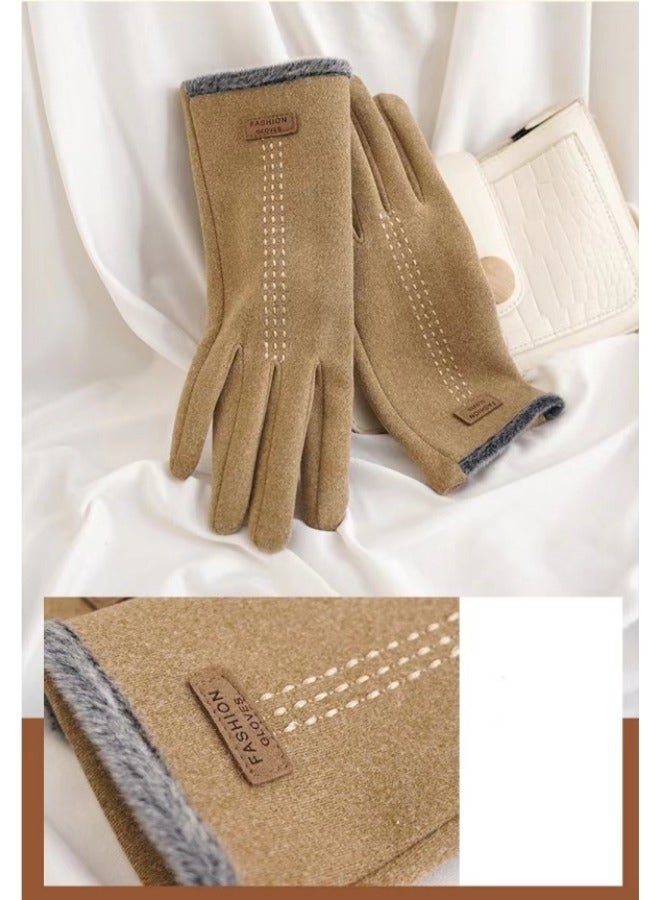 FASHION Women's Winter Thermal Gloves Plus Fleece Thermal Cycling Gloves - Image 2