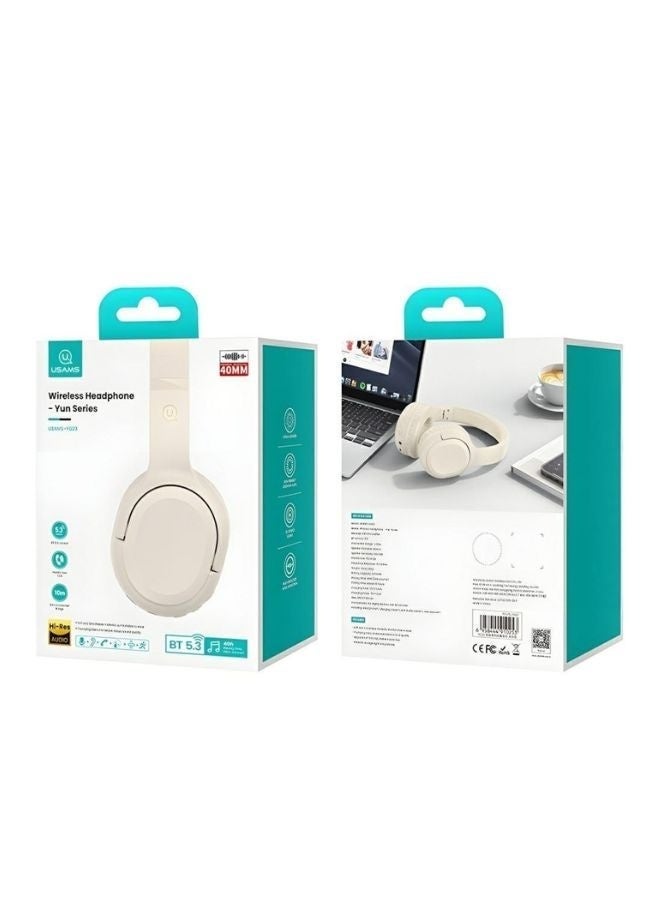 USAMS YG23 Over-Ear Headphones, 40mm Drivers, Bluetooth 5.3, 40 Hours Playback - Image 2