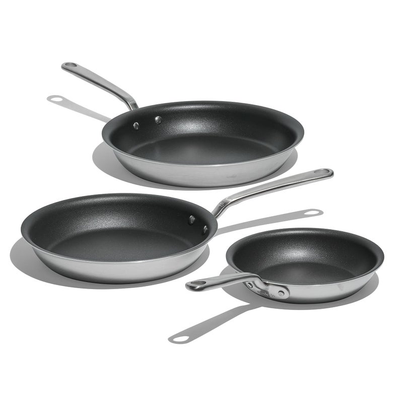 Made In Cookware ProCoat 10 Non Stick Frying Pan Graphite 5 Ply Stainless Clad Nonstick Professional Cookware Induction Compatible