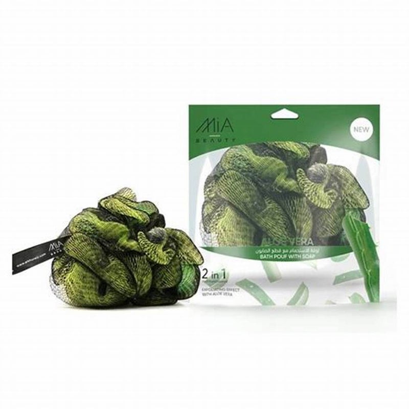MIA BATH POUF WITH SOAP ALOE VERA