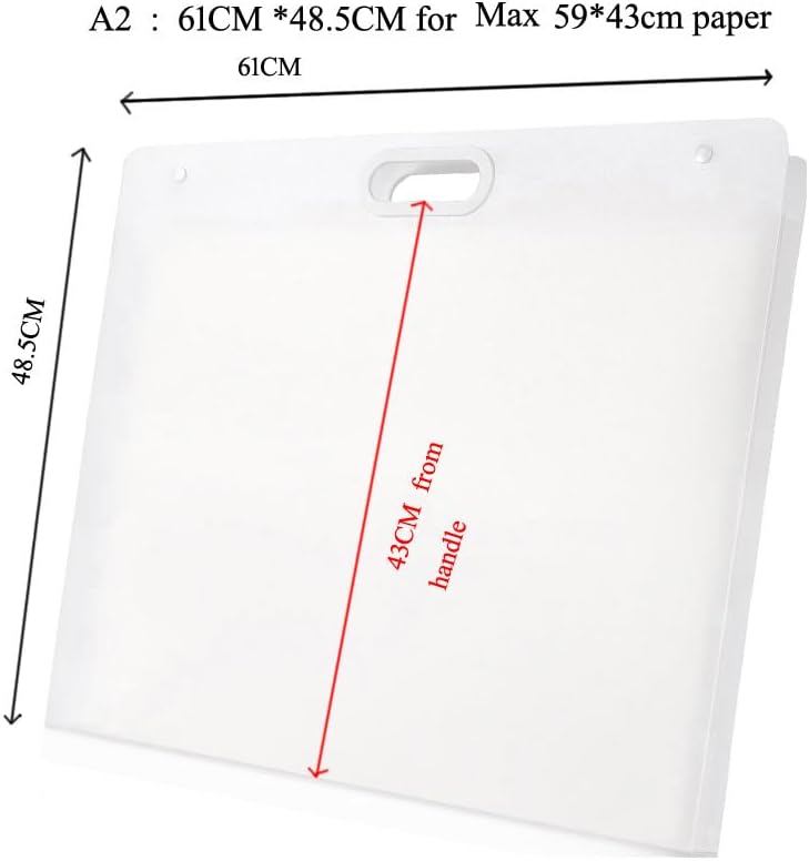 Sohynca Plastic Art Portfolio, Large Art Portfolio with Handles,Waterproof Portfolio Folder for Artwork, Arts Storage Case for Drawing Sketch Photography Poster (24 x 19 inch) - Image 1