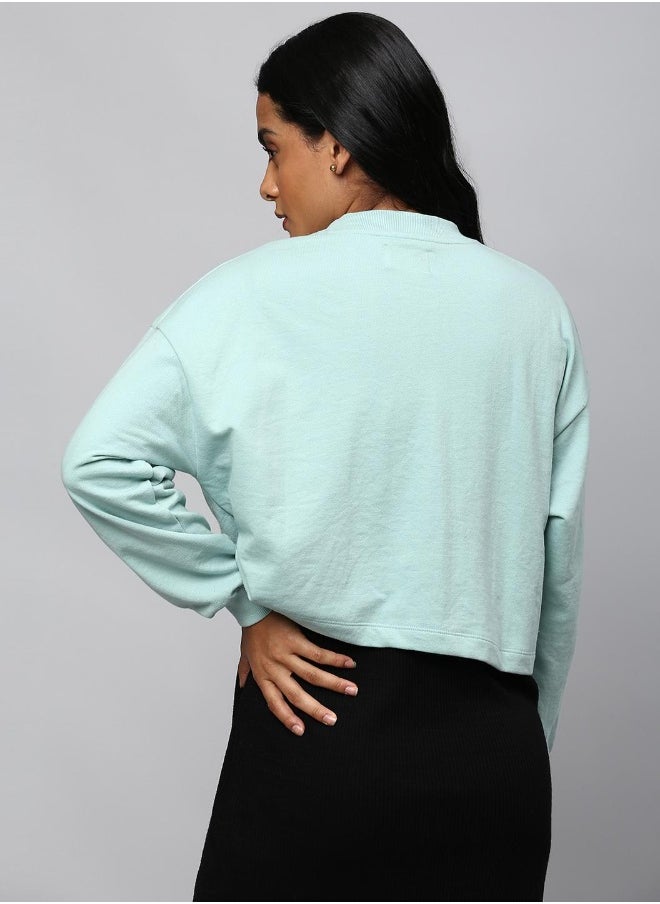 Hubberholme Sage Green Sweatshirt For Women  - Image 1