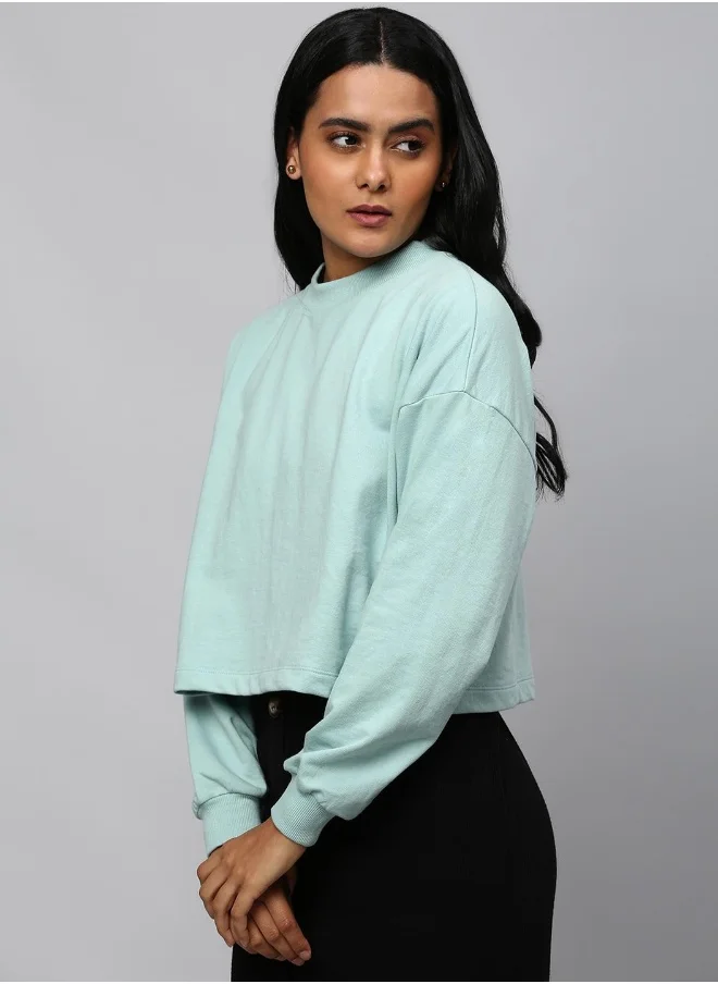 هوبرهولمي Sage Green Sweatshirt For Women