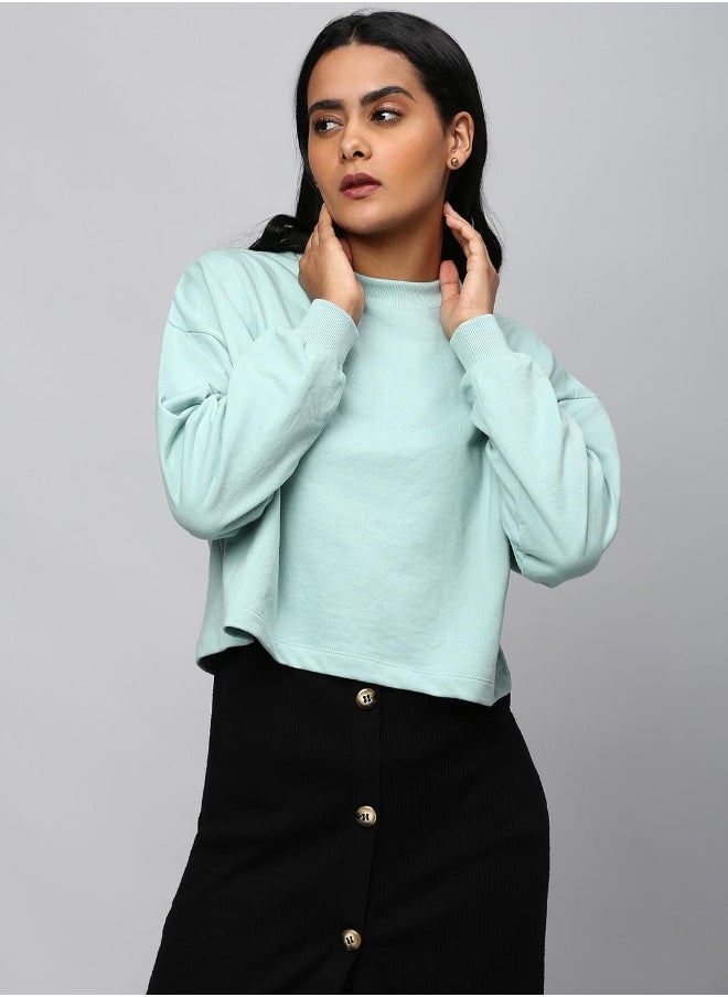 Hubberholme Sage Green Sweatshirt For Women  - Image 3