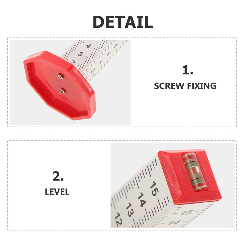 4 Sided Tile Leveling Tool with Contour Ruler and Bubble Level for Floor Ceiling Installation - Image 5