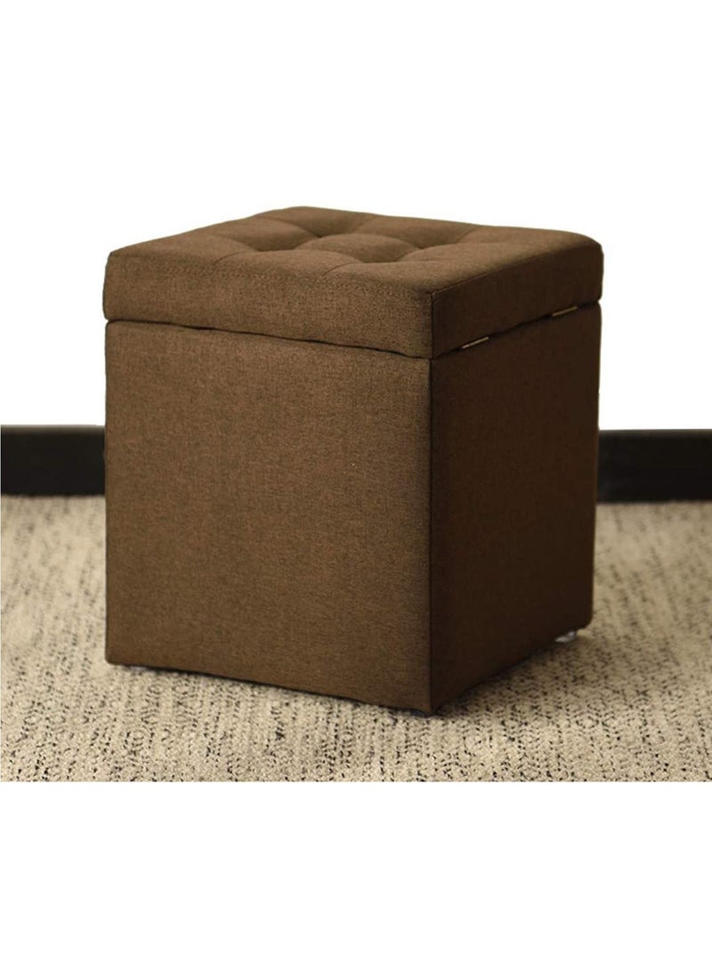 LINGWEI Ottoman Storage Stool Storage Cube Foot Rest Stool Shoe Change Chair with Storage Organizer Padded Seat Small Coffee Table Storage Ottoman Cube For Home Living room Bedroom - Image 1