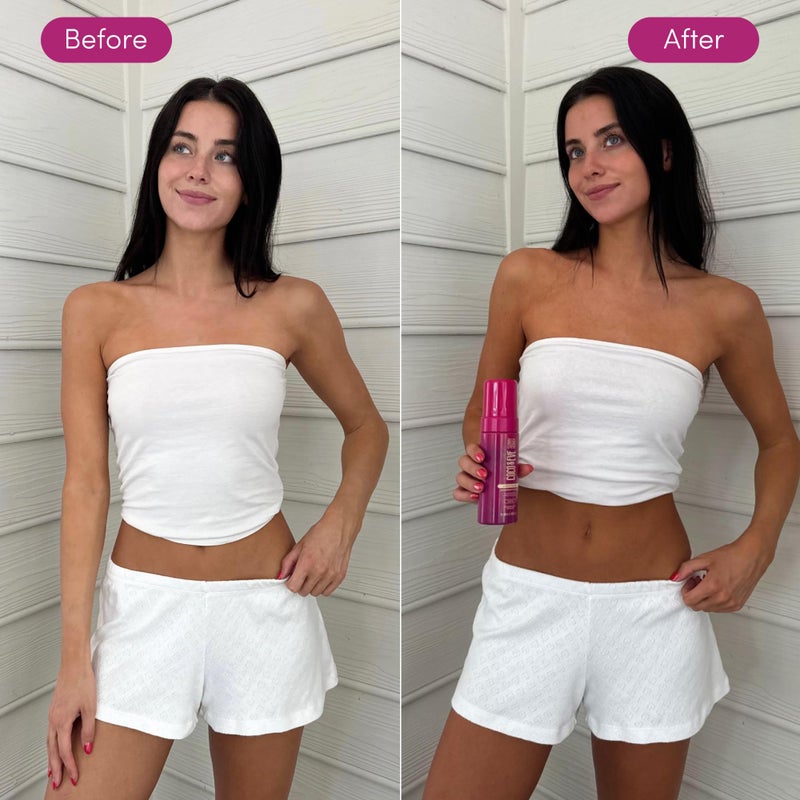 Coco & Eve Express Self Tanning Mousse - 1 Hour Streak-Free Hydrating Sunless Tanning Mousse, Fast-Drying Natural Glow, Infused with Hyaluronic Acid & Coconut Extract Vegan, Cruelty Free | 5.07 Fl Oz - Image 3