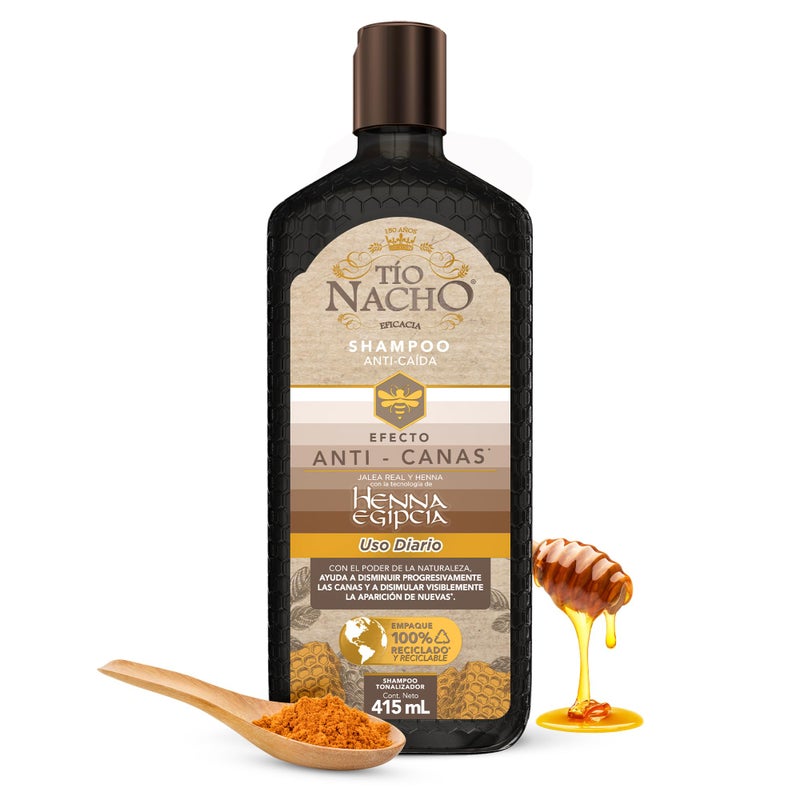 Tio Nacho TÃ­o Nacho Shampoo Henna Egipcia Efecto Anti Canas 415 ml - Image 1