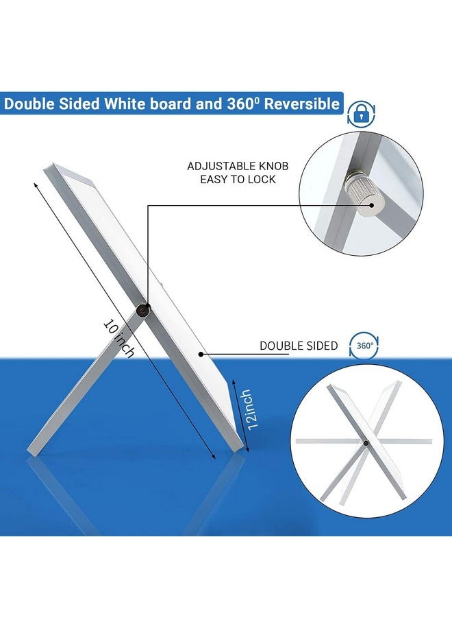 Lifekrafts Lifekrafts Aluminum Small/Mini Double-Sided Whiteboard With Stand,Tabletop Portable Easel Board For Kids And Adults,Great For Schools,Home,Office,Planning,Etc.(12X10In)/(1X0.83 Feet)2Pens,1Eraser.  - Image 3
