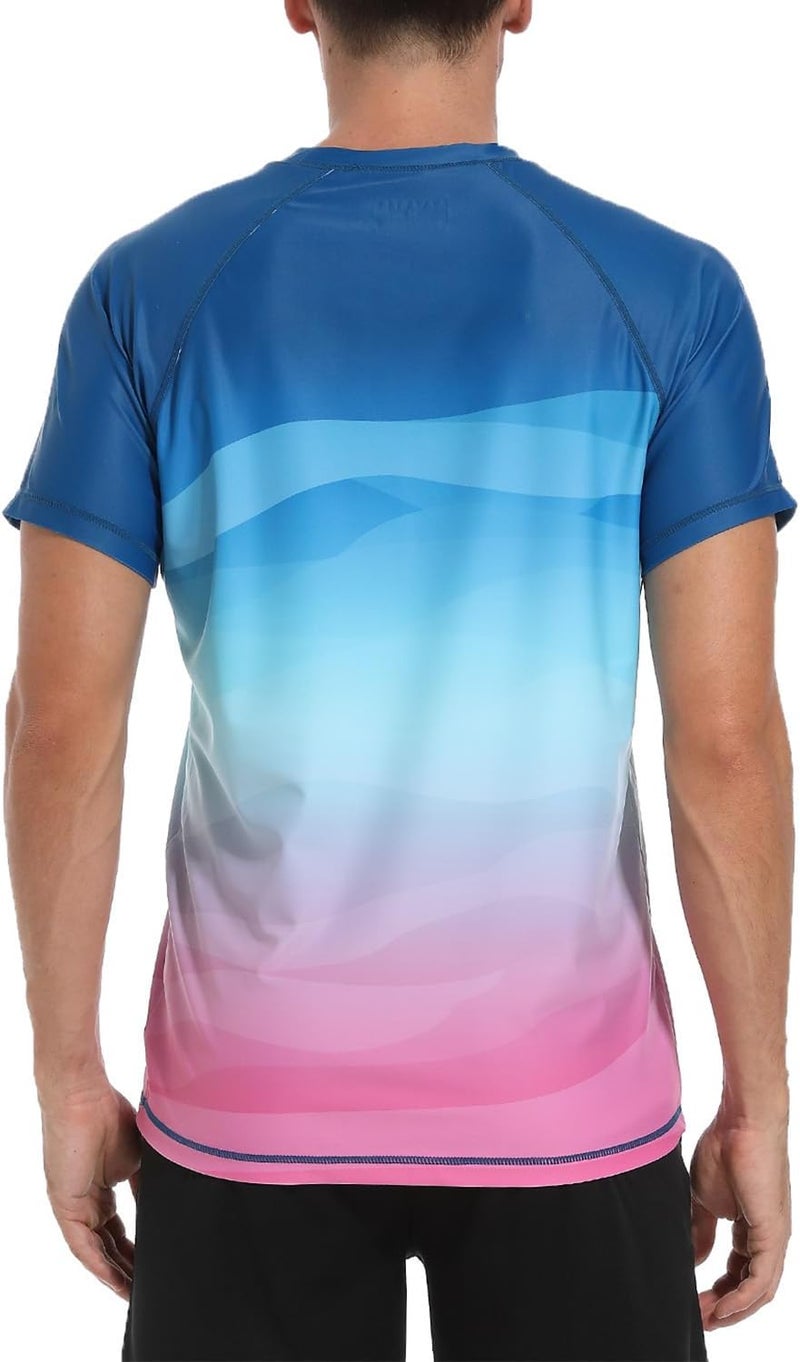 VAYAGER Men's Swim Shirts Rash Guard UPF 50+ T Shirts Quick Dry Loose Fit Water Surfing Shirt - Image 2