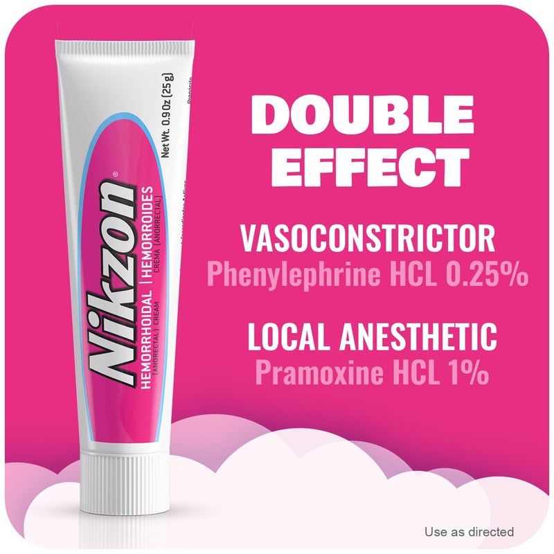 Nikzon Hemorrhoid Cream | Double Effect for Pain & Swelling, Numbs Irritated Anorectal Area, Soothing & Fast-Acting Formula, Dual-Action Hemorrhoid Treatment, 0.9 Oz, 1-Pack - Image 5