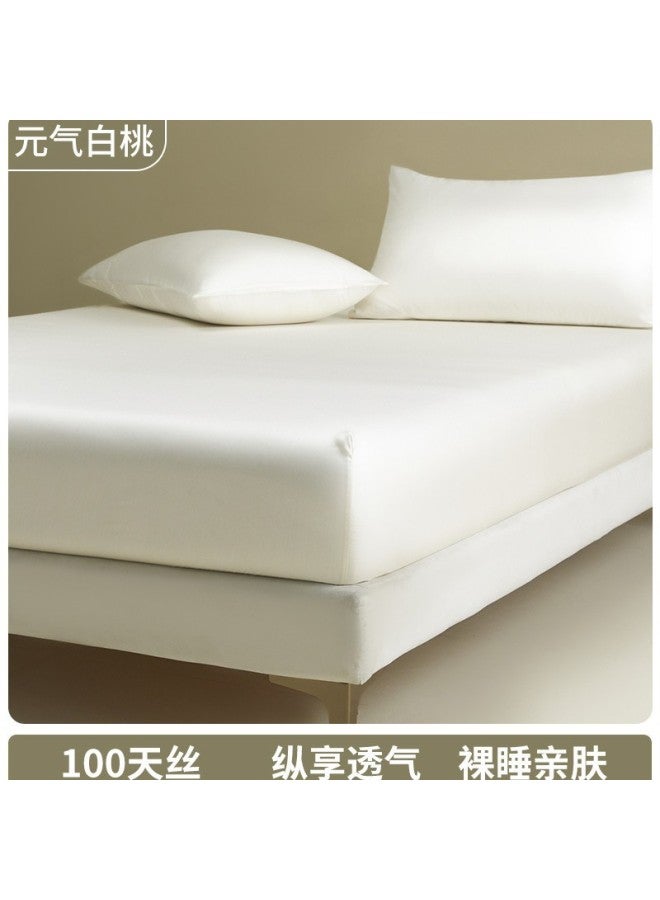 Tencel Mattress Cover Single-piece Summer Cool-feeling Ice Silk Mattress Protector All-inclusive Non-slip Mattress Bed Cover Single Set  New Style