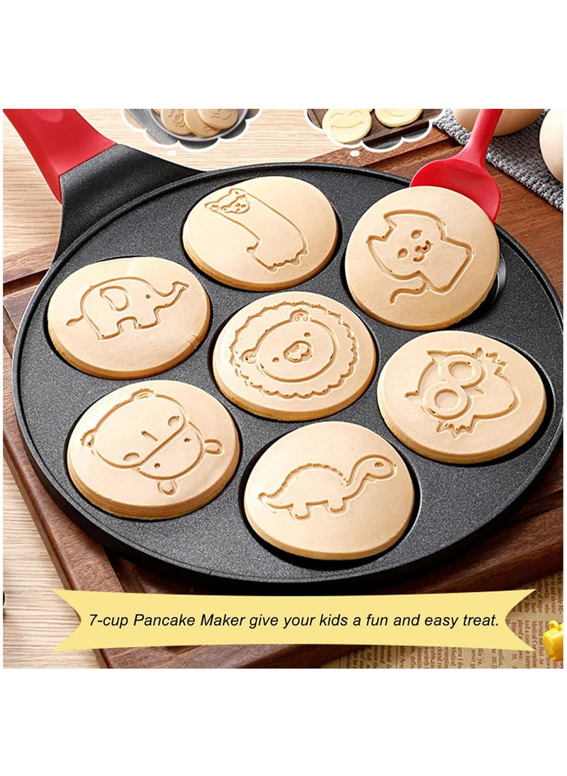 Arabest Pancake Maker Pan - Griddle Pancake Pan Molds for Kids Nonstick Pancake Griddle Pan with 7 Animal Shapes  - Image 4
