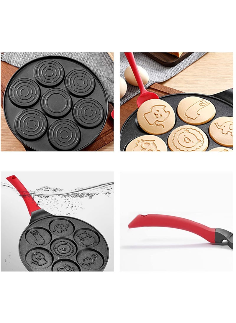 Arabest - Pancake Maker Pan - Griddle Pancake Pan Molds for Kids Nonstick Pancake Griddle Pan with 7 Animal Shapes - Image 1