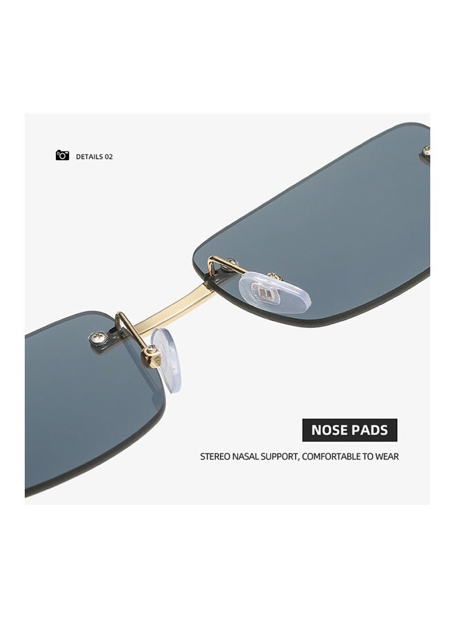 JS Vintage Rimless Rectangle Sunglasses, Stylish Cheetah Metal Head Sunglasses, Metal Rimless Square Sunglasses for Women and Men - Image 5