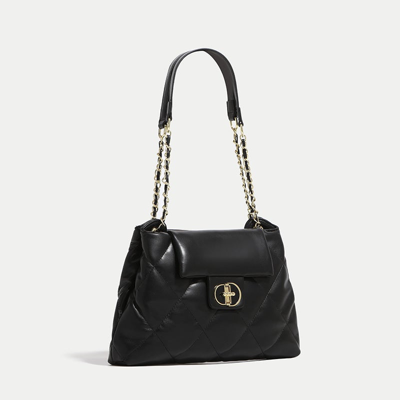 New Large Capacity Chain Underarm Bag Leisure Commuter All-Match Women'S Bag Popular Rhombic High-End Small Square Bag - Image 3