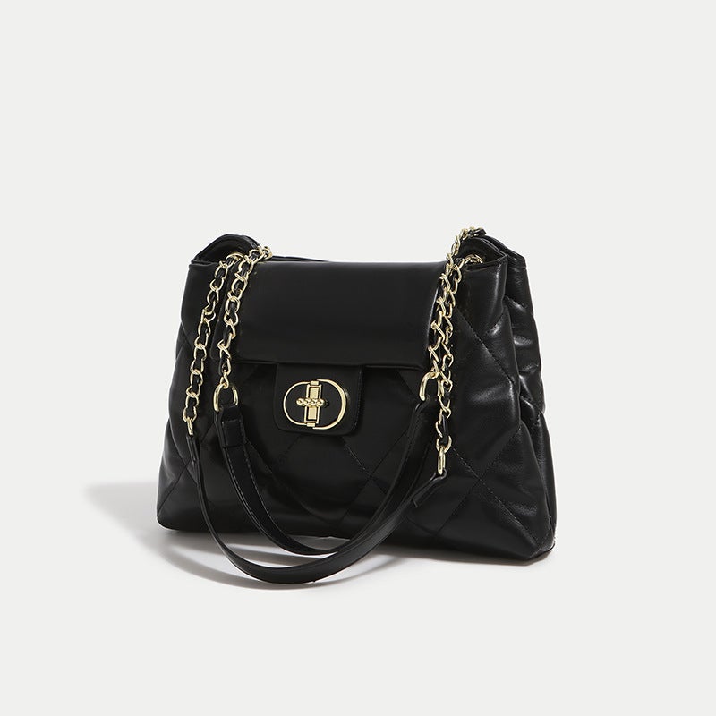 New Large Capacity Chain Underarm Bag Leisure Commuter All-Match Women'S Bag Popular Rhombic High-End Small Square Bag - Image 4