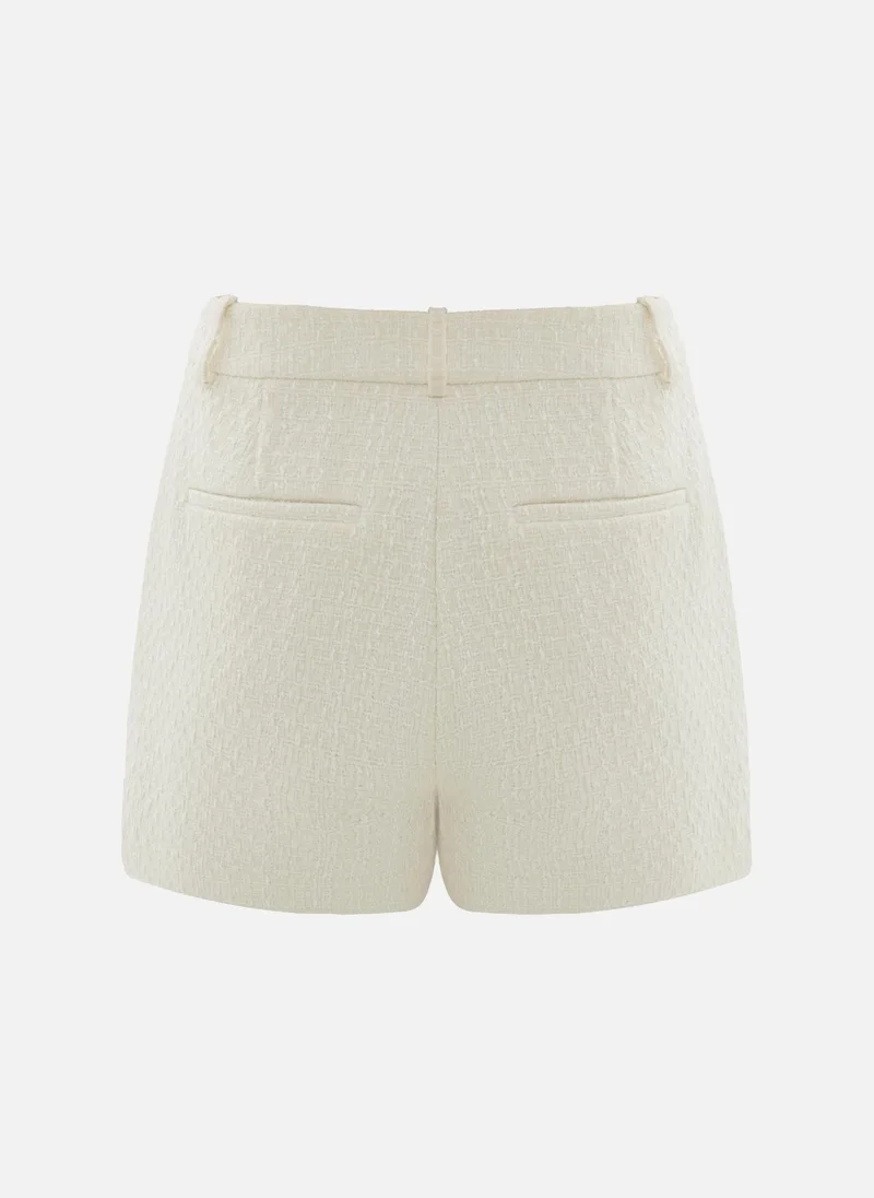 Lichi  Tweed mini shorts with golden fittings for Women | Best Price UAE