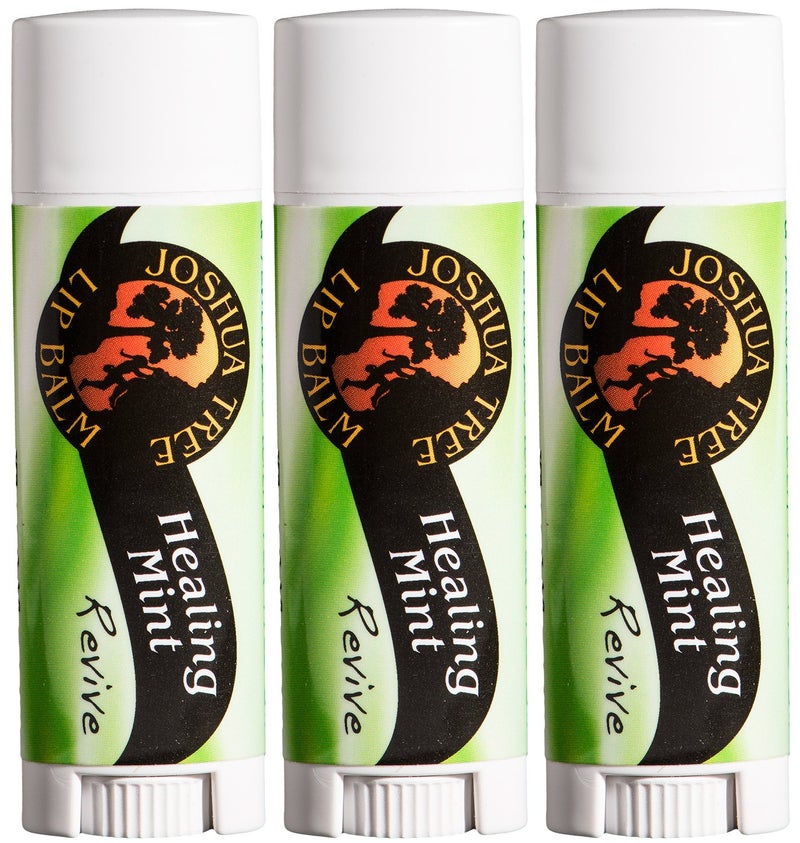 Joshua Tree Healing Mint Revive Organic Lip Balm Pack of 3