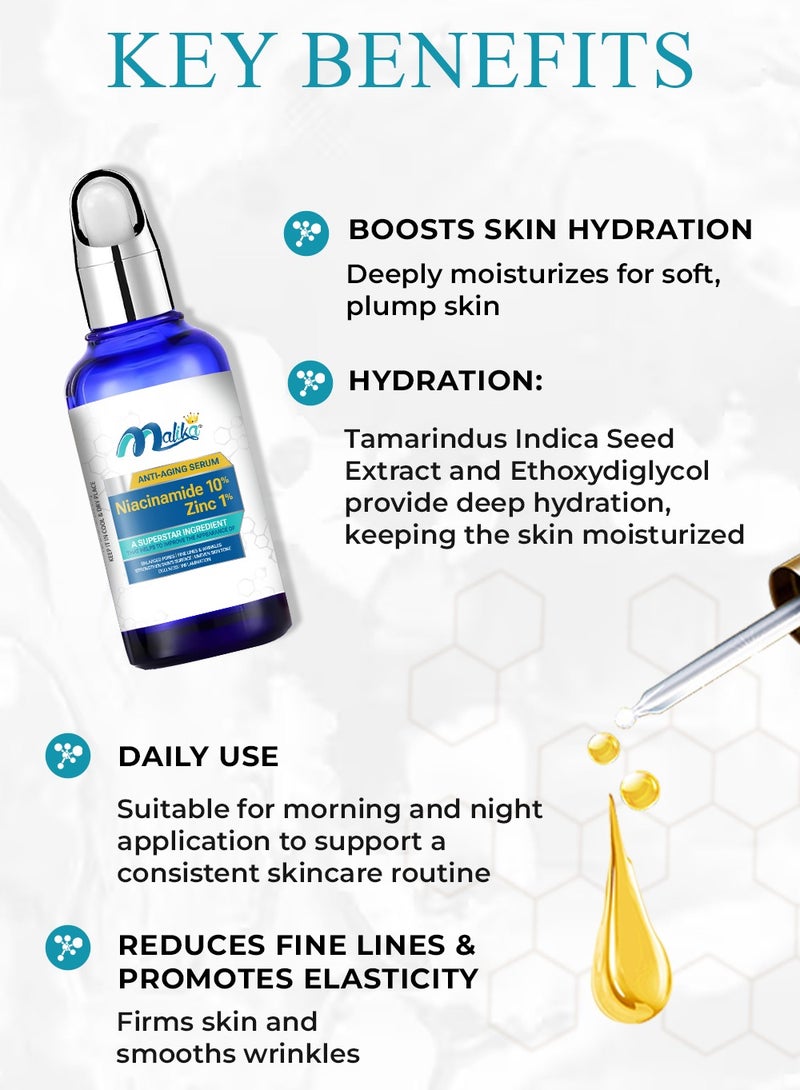Malika Niacinamide 10% + Zinc 1%  Serum 30ml - Image 5