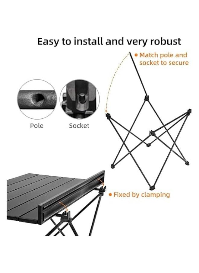 Camping Side Table,Folding Portable Camping Table, Foldable Camping Tables with Carry Bag, Portable Aluminum Table for Hiking,Picnic,BBQ,Travel, Beach Table(Medium)