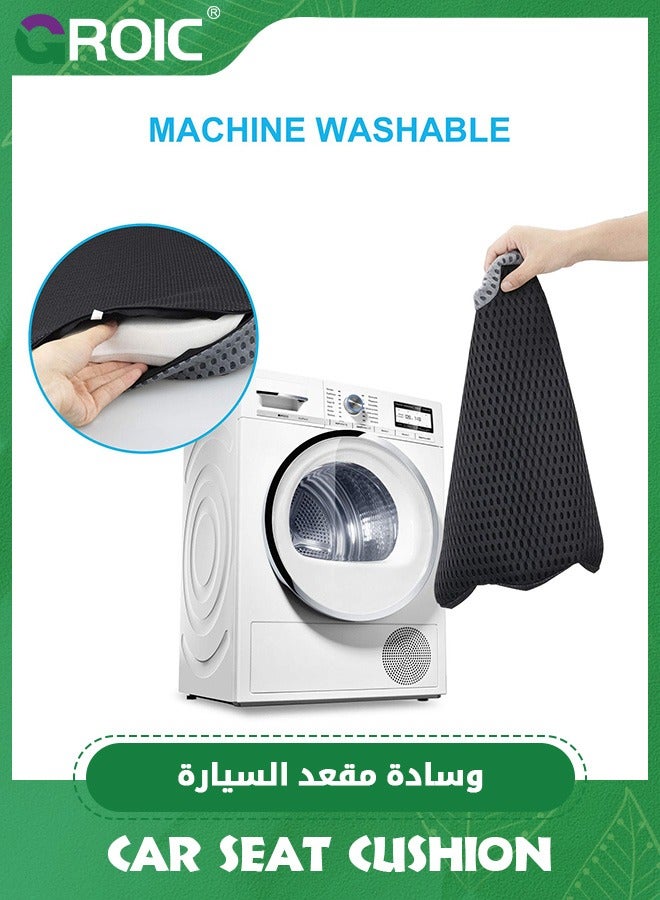 GROIC Car Seat Cushions,Memory Foam Pillow,Car Coccyx Seat Cushion Pad for Sciatica Tailbone Pain Relief, Wedge Booster Seat Cushion,Car Cushions for Hip Pain Relief,Sciatica Pain Relief Pillow - Image 5