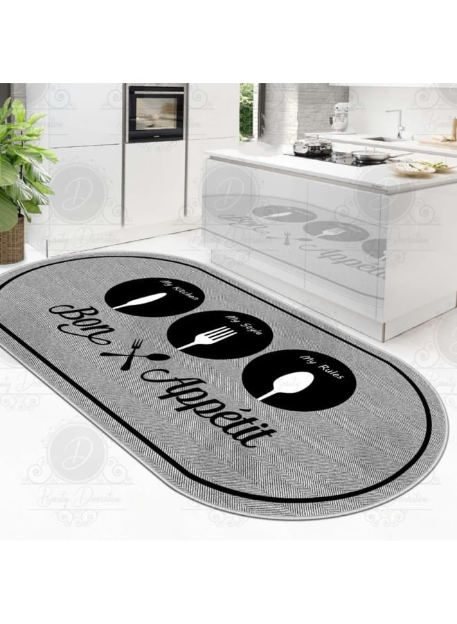 Hendi Mandala Anti-Slip Printed Kitchen Floor Rug, Soft Velvet Face, Multiple Sizes Availbale For Ultimate Comfort and Style - Image 1