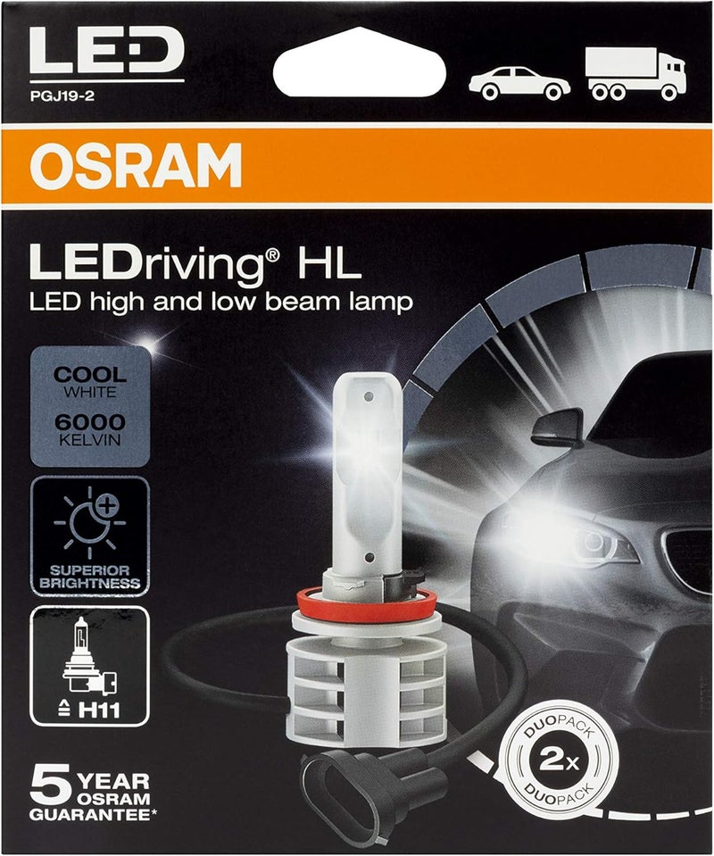 أوسرام Ledriving H11 مصابيح سيارات ليد - أبيض بارد، 6000 كلفن - Image 2