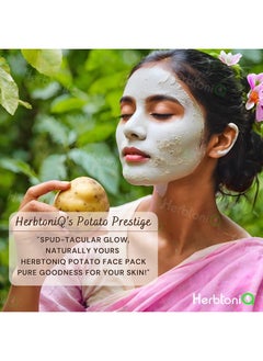 Herbtoniq Potato And Beetroot Face Pack Powder For Glowing Skin | Combat Acne, Spot, Depigmentation, De Tan | Suitable For Homemade Skin Care Diys | Unisex | Pack Of 2 Products (Total 350G)  - Image 2