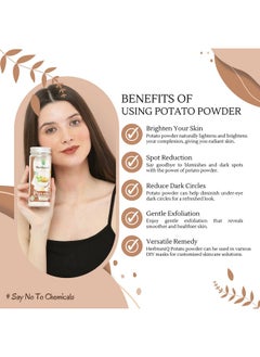 Herbtoniq Potato And Beetroot Face Pack Powder For Glowing Skin | Combat Acne, Spot, Depigmentation, De Tan | Suitable For Homemade Skin Care Diys | Unisex | Pack Of 2 Products (Total 350G)  - Image 3