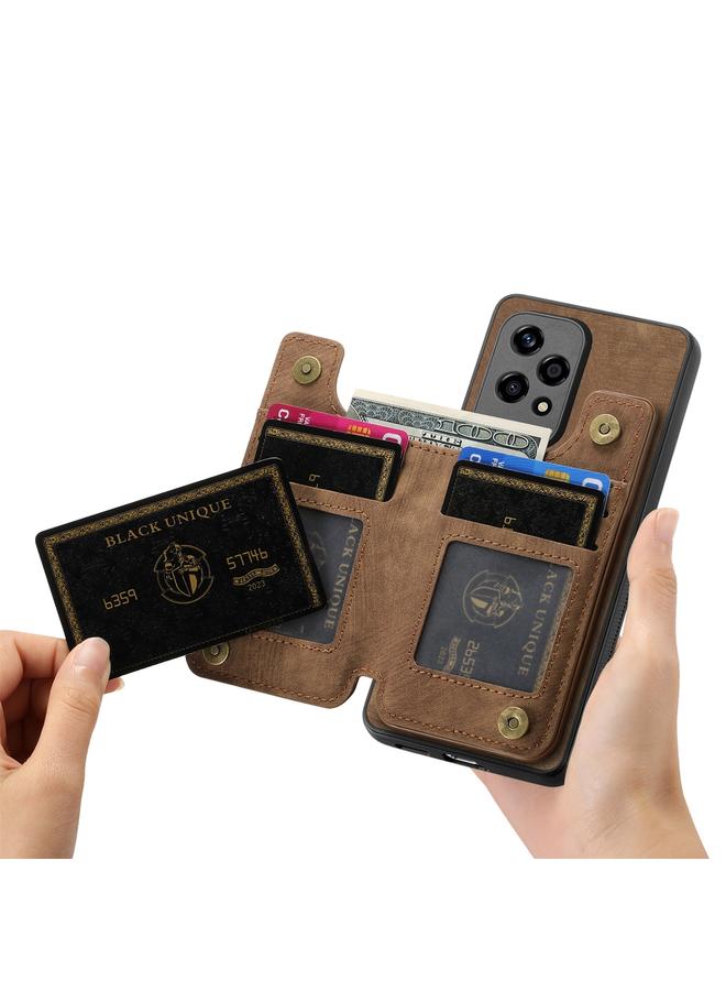 Green Tiger Case For Honor 50 Retro Leather Zipper Wallet Back Phone Case - Image 5