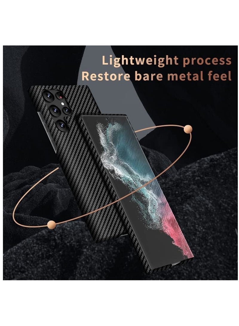 Anmi Case for Samsung Galaxy S22 Ultra, Compatible with 【Mag-Safe】, 600D Aramid Fiber Made Thin Case Drop Protection(Black) - Image 3