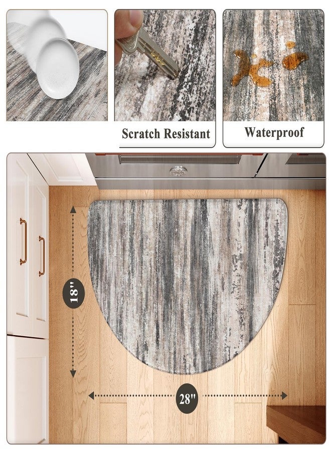 KIMODE Anti Fatigue Kitchen Mats, Black and Grey Half Moon Kitchen Rug, 18"x28" Padded Kitchen Mat for Floor, Comfort Foam Standing Desk Mat, Cushioned Kitchen Mats for Floor for Laundry Office Sink - Image 5