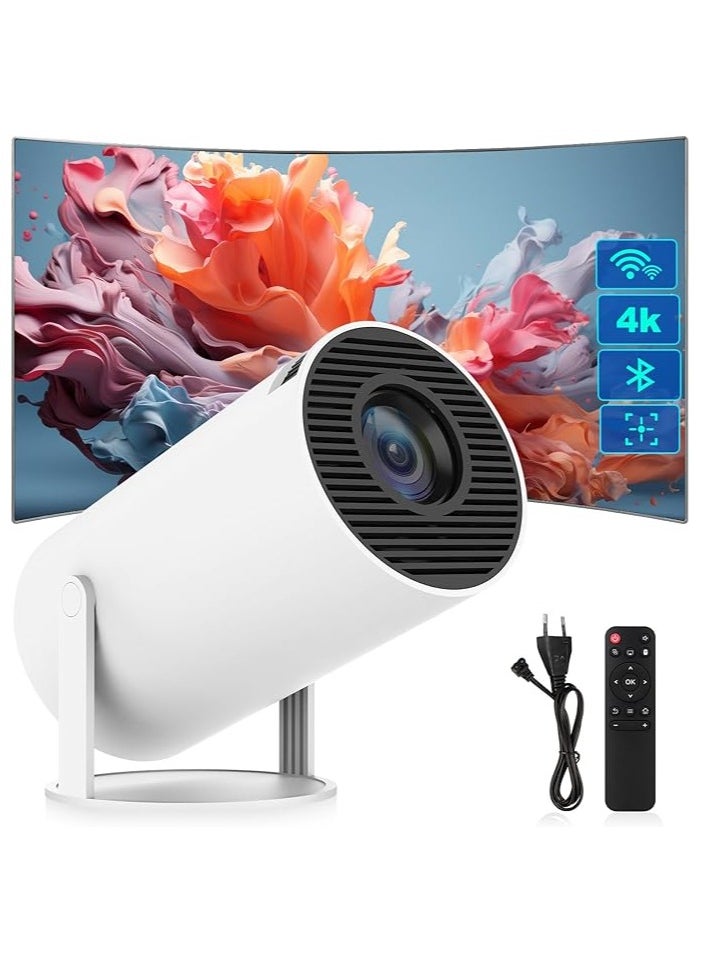 Saudi Deals - Immersive 4K Smart Portable Projector with Built-In Speakers, Screen Mirroring, and Advanced Connectivity Features for HD Home Cinema Experience - Image 1