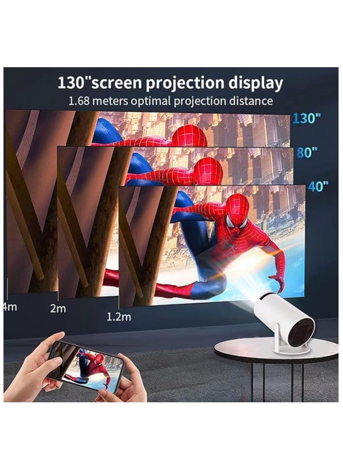 Saudi Deals - Immersive 4K Smart Portable Projector with Built-In Speakers, Screen Mirroring, and Advanced Connectivity Features for HD Home Cinema Experience - Image 1
