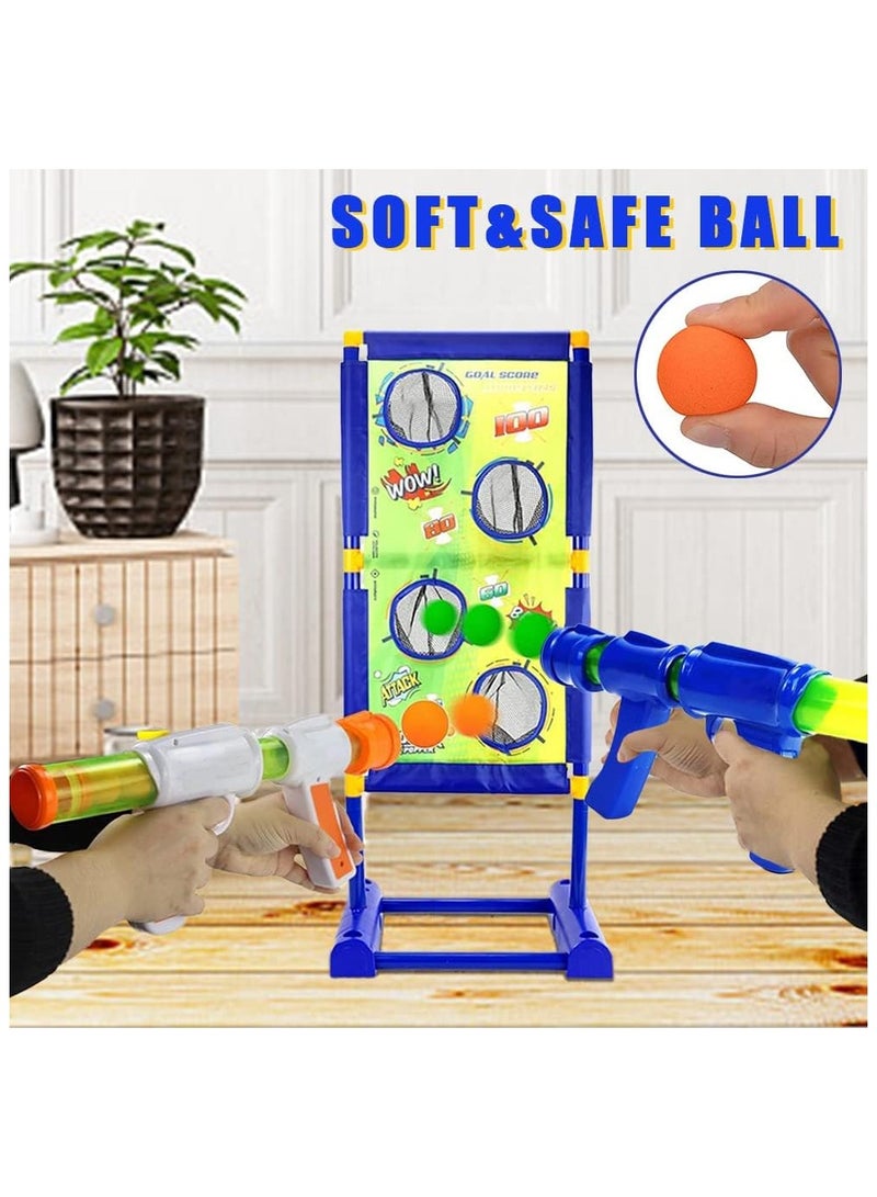 Sunshine Air Popper Shooting Game,Toy for 5-12 Year Old Boys and Girls, Outdoor Toys 2 Foam Ball Popper Air Toy Guns with Moving Shooting Target, 30 Foam Balls, Ideal...  - Image 3