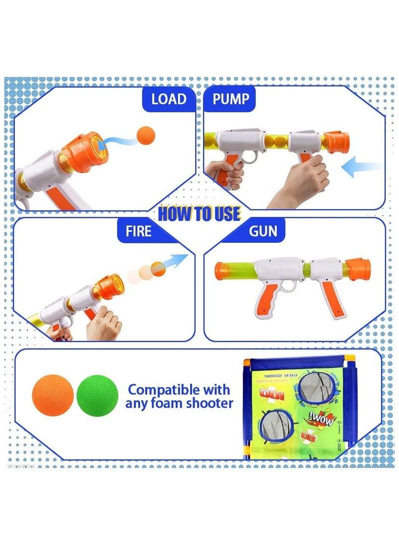 Sunshine Air Popper Shooting Game,Toy for 5-12 Year Old Boys and Girls, Outdoor Toys 2 Foam Ball Popper Air Toy Guns with Moving Shooting Target, 30 Foam Balls, Ideal...  - Image 5