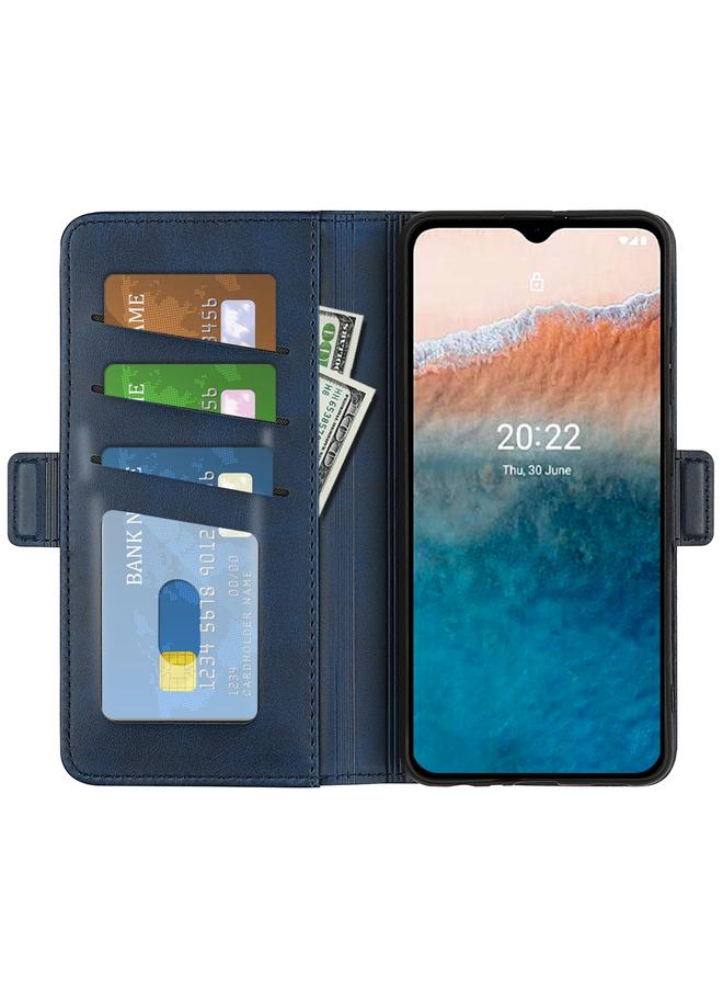 اس-توب جراب لهاتف Nokia C21 Plus، جراب هاتف جلدي أفقي قابل للطي مع مشبك مغناطيسي مزدوج الجوانب - Image 4
