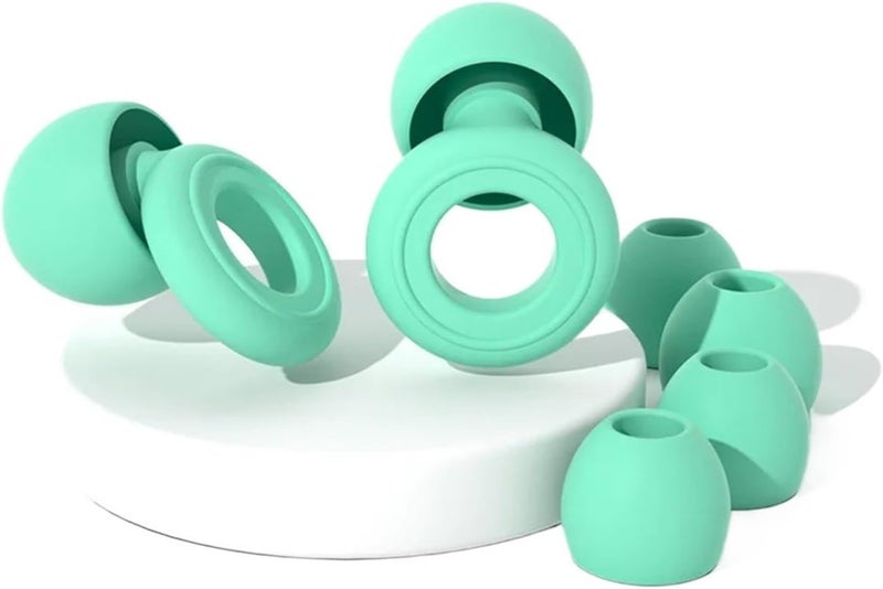 3sets Loop Ear Plugs Sleeping Noise Canceling Ear Plugs Swimming Silicone Ear Breed Stuffer Hear Protector(3Pcs Green) - Image 1
