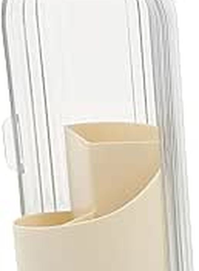Rotating Birdcage Cosmetic Organizer with Transparent Lid Makeup Storage Vanity Bathroom - Image 1