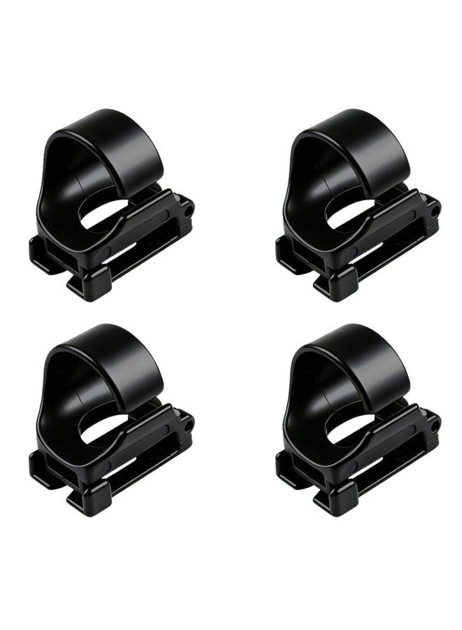 Zelerdo 4 Pack Black Plastic Snorkel Clip Replacement for Snorkeling and Scuba Diving - Image 1
