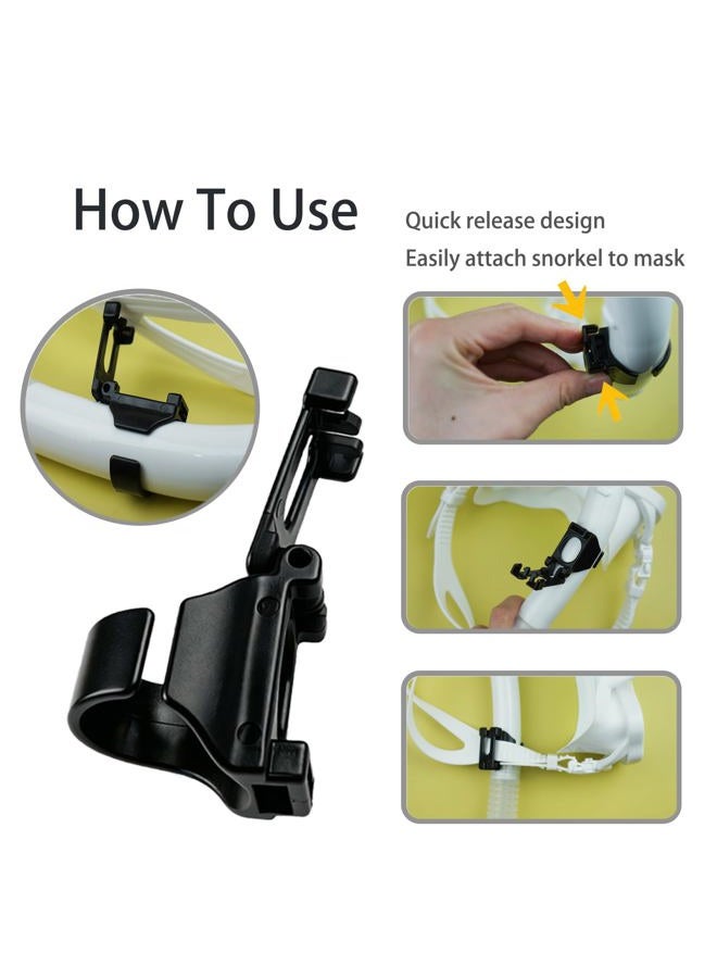 Zelerdo 4 Pack Black Plastic Snorkel Clip Replacement for Snorkeling and Scuba Diving - Image 3